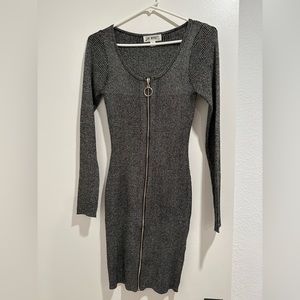 Black Zip Up Dress